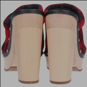 Woolrich Wool "The Librarian" flannel platform Clogs 7 Mint